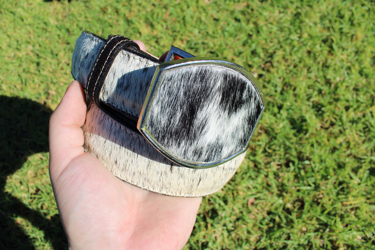 Cinturón de piel de vaca auténtica