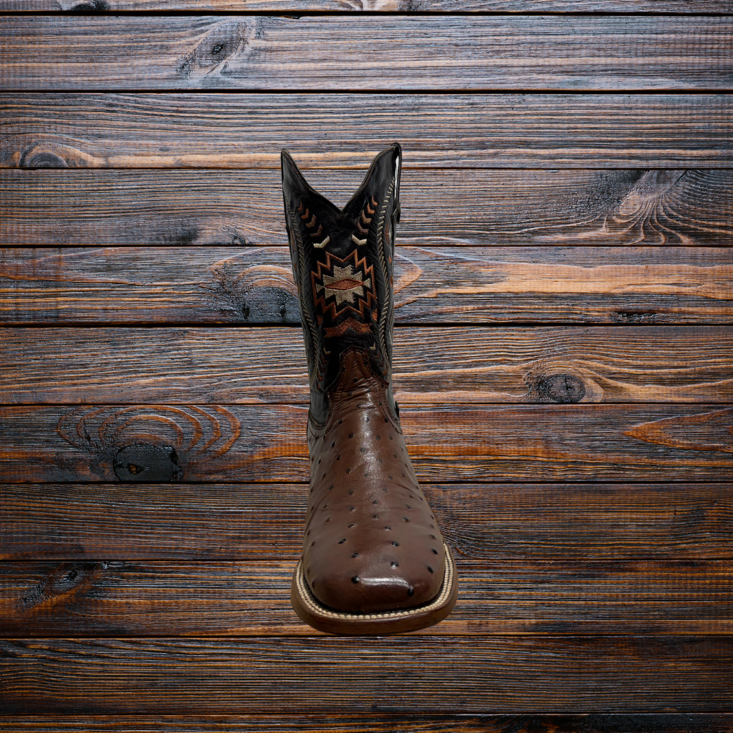 Men's Ostrich Square Toe Boot