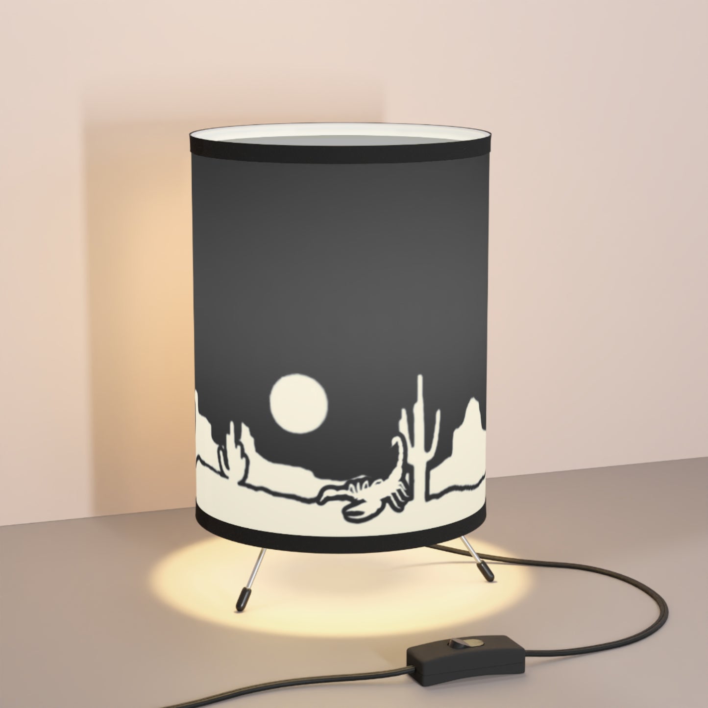 Calderas Tripod Lamp with High-Res Printed Shade