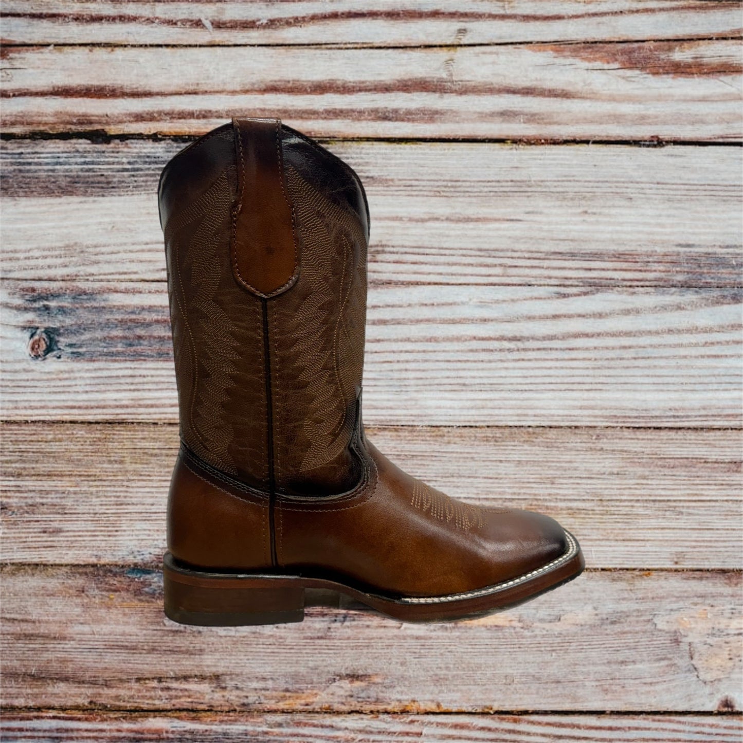 Men’s Leather Ranch Toe Boots