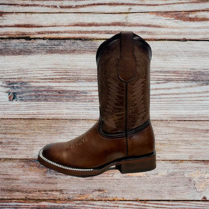 Men’s Leather Ranch Toe Boots