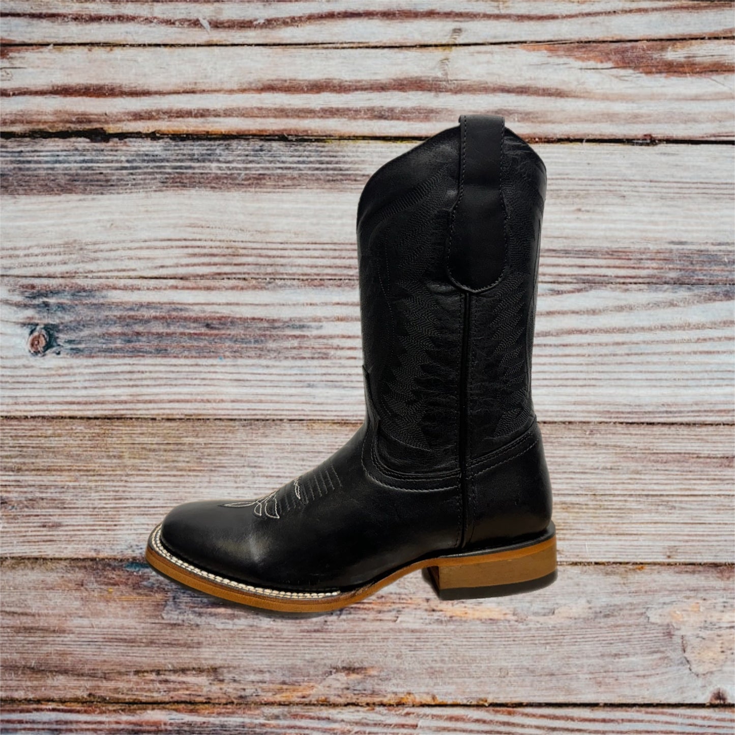 Men’s Leather Ranch Toe Boots