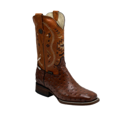 Men's Ostrich • Avestruz Square Toe Boots