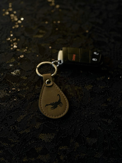 Scorpion Leather Keychain