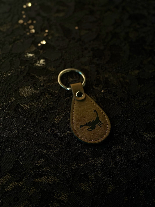 Scorpion Leather Keychain