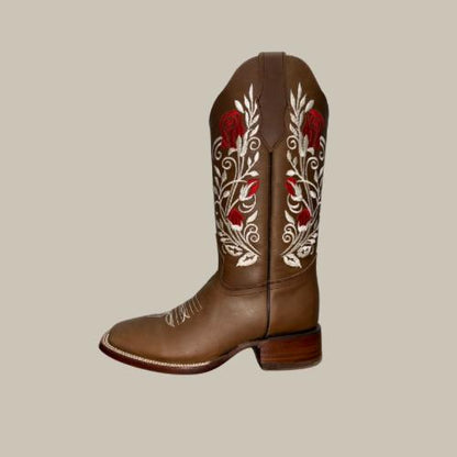 Women’s Rose Square Toe Boots