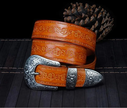 Authentic Leather Western Belt