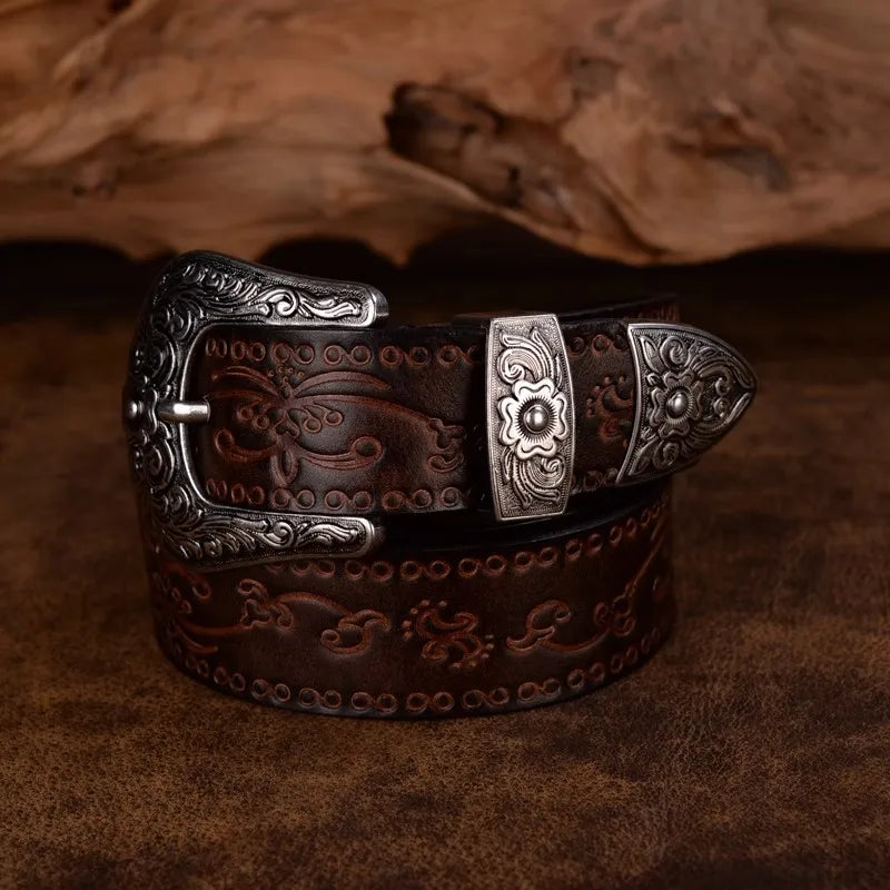 Authentic Leather Western Belt