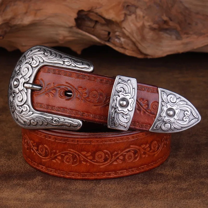 Authentic Leather Western Belt