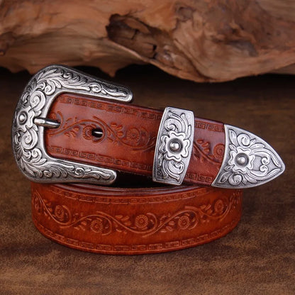 Authentic Leather Western Belt