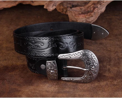 Authentic Leather Western Belt