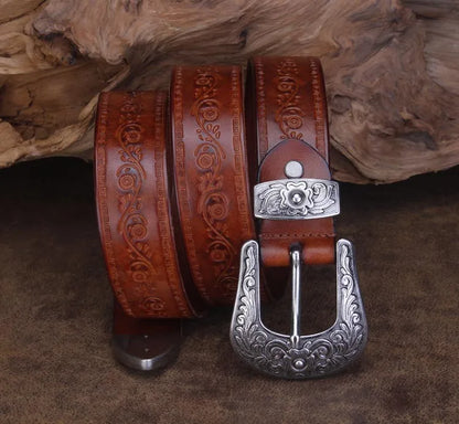 Authentic Leather Western Belt