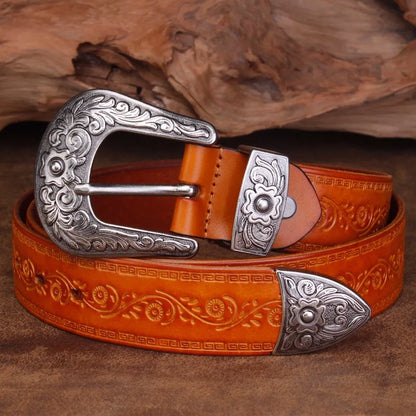 Authentic Leather Western Belt