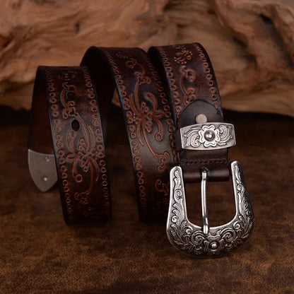 Authentic Leather Western Belt