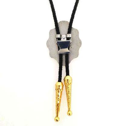 Alphabet Rodeo Gold Bolo Tie