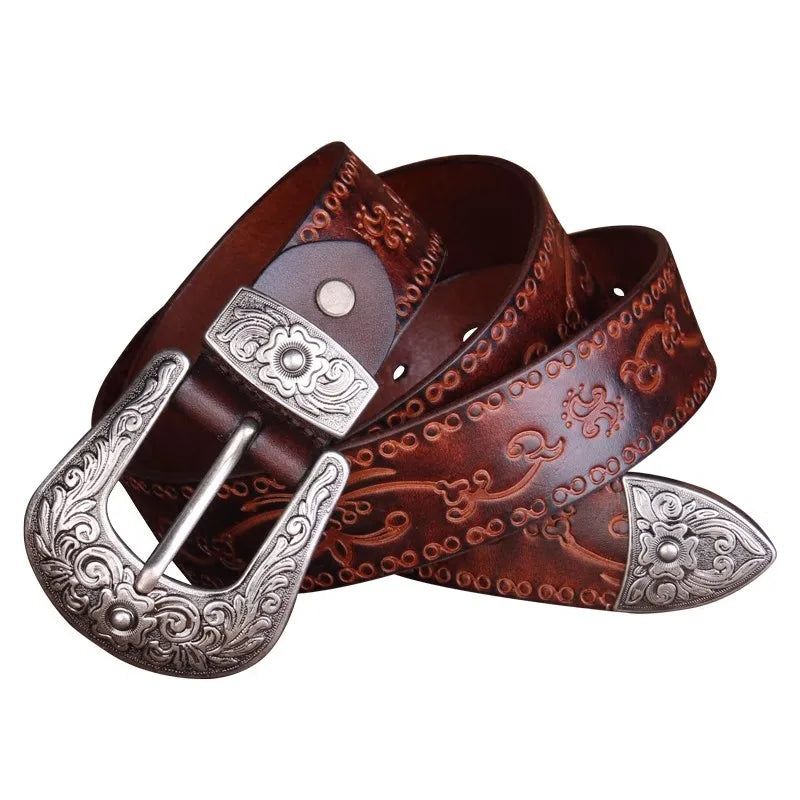 Authentic Leather Western Belt