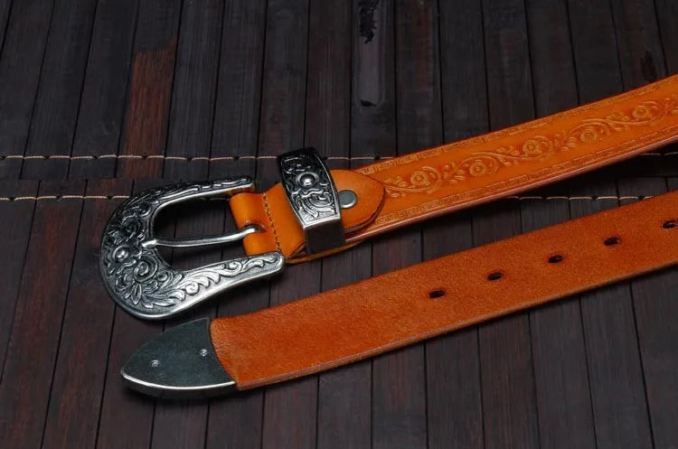 Authentic Leather Western Belt