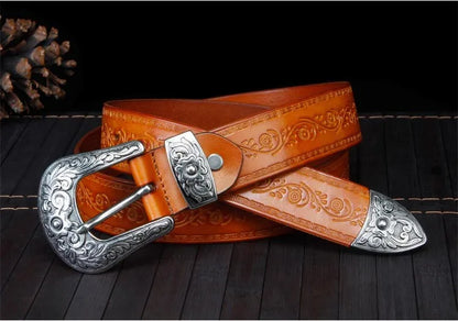 Authentic Leather Western Belt