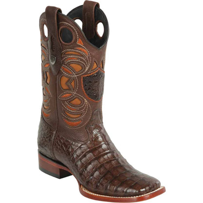 Men’s Genuine Caiman Boots Ranch Toe