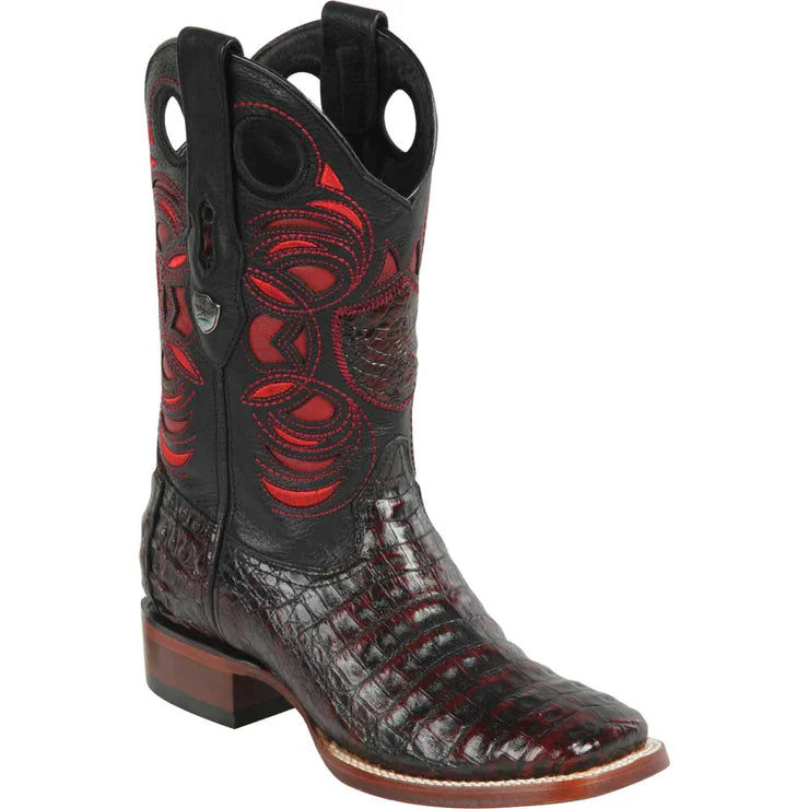 Men’s Genuine Caiman Boots Ranch Toe