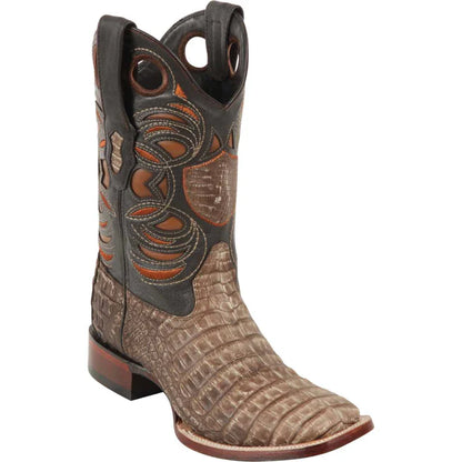 Men’s Genuine Caiman Boots Ranch Toe