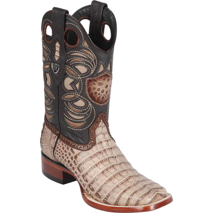 Men’s Genuine Caiman Boots Ranch Toe