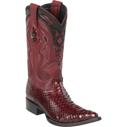 Men's Genuine Python Leather 3X Toe Boot