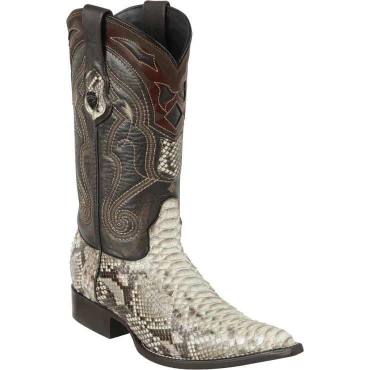 Men's Genuine Python Leather 3X Toe Boot