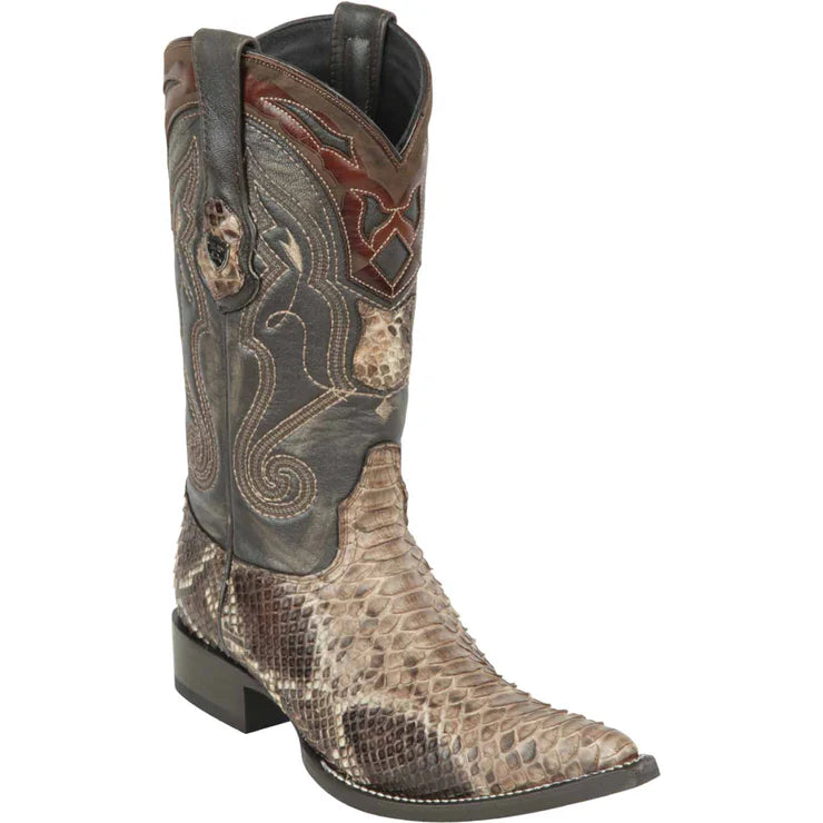 Men's Genuine Python Leather 3X Toe Boot